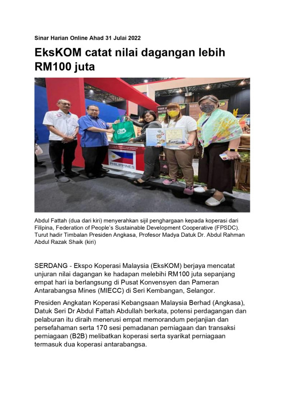 ekskom-catat-nilai-dagangan-lebih-rm100-juta-sinar-harian-online-ahad-31-julai-2022page-0001